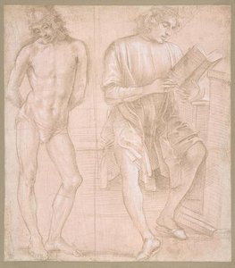 Standing Youth With Hands Behind His Back, And A Seated Youth Reading — Filippino Lippi