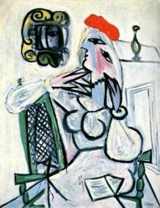 Woman In Red Hat 1 — Pablo Picasso, Analytical Cubism