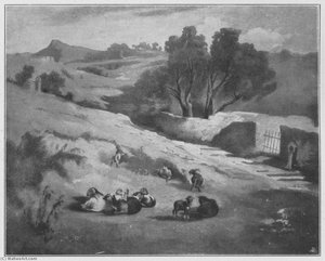 Landschaft Mit Ziegen — Anselm Feuerbach