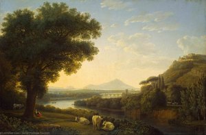 Italian Landscape — Jacob Philippe Hackert, Romantic Landscape Painting
