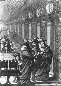 Roger Showing A Gallery Of Paintings To Several Cardinals — Abraham Bosse, Baroque