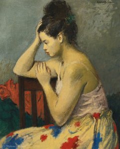 The Flowered Skirt — Raphael Soyer