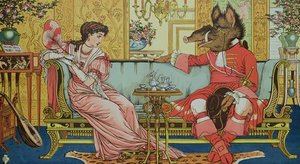 Illustration From 'beauty And The Beast' — Walter Crane