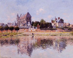 View Of The Church At Vernon — Claude Monet, Impressionism
