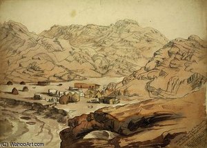 Hykainkop And Natural Bridge In The Rock — Thomas Baines, Contemporary Realism