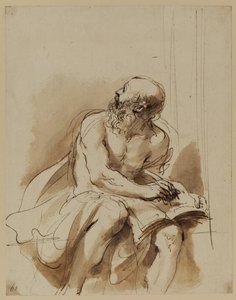 Seated Figure Of Saint Jerome — Guercino, Baroque