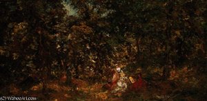 Rest In Forest — Adolphe Joseph Thomas Monticelli