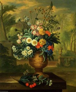 Twelve Months Of Flowers October — Jacob Van Huysum, Baroque