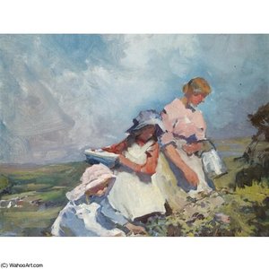 Study For 'blackberry Gatherers' — Elizabeth Adela Stanhope Forbes