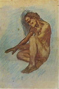 Old Woman Stretching Out Her Hands To The Fire — Pablo Picasso