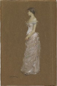 The Pink Dress — Thomas Wilmer Dewing, Barbizon School