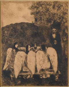 Three Angels Visit Abraham (genesis, Xviii, 1 8) — Marc Chagall