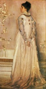 Symphony In Flesh Colour And Pink: Portrait Of Mrs. Frances Leyland — James Abbott Mcneill Whistler, Aesthetic Impressionism