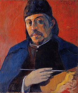 Self Portrait With Palette — Eugène Henri Paul Gauguin