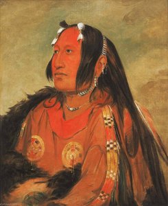 Wi Jún Jon, Pigeon's Egg Head (the Light), A Distinguished Young Warrior — George Catlin