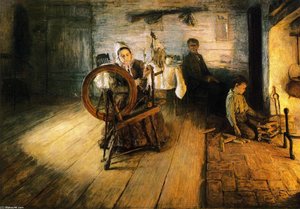 Spinning By Firelight - The Boyhood Of George Washington Gray — Henry Ossawa Tanner