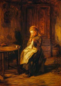 A Girl Sewing — Hugh Cameron Wilson