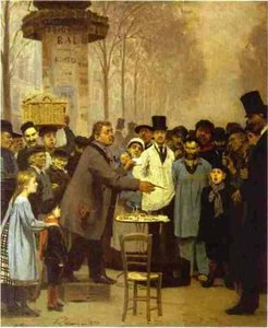 A Newspaper Seller In Paris. — Ilya Yefimovich Repin