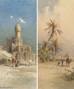 And An Arab And Camel Before A Mosque — Angelos Giallina