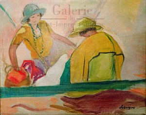 Deux Jeunes Filles Sur La Plage — Henri Lebasque, Post-impressionism