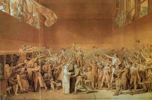 The Tennis Court Oath, 20th June 1789 — Jacques-louis David, Neoclassical Style