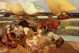 Beach At Valencia (aka Afternoon Sun) — Joaquín Sorolla Y Bastida