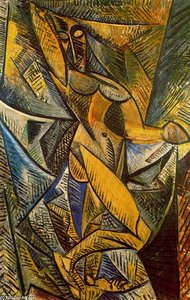 Bailarina Con Velos — Pablo Picasso, Cubist Style