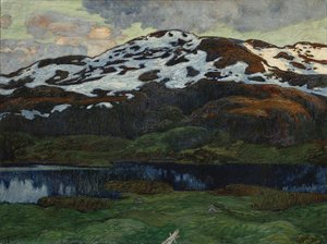 Title In Swedish: Sommarafton Vid Kallsjön — Helmer Osslund