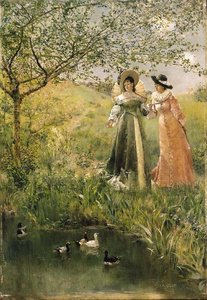 A Springtime Stroll — Jean-françois Raffaelli