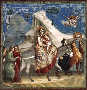 No. 20 Scenes From The Life Of Christ: 4. Flight Into Egypt — Giotto Di Bondone, Proto-renaissance