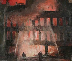 Auxiliary Fireman Leonard Rosoman, Cheapside — Leonard Henry Rosoman