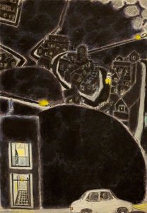 Landscape with Cars at Night