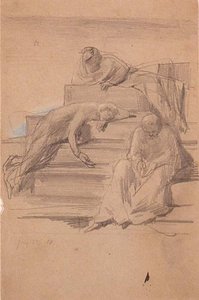 Three Figures Resting Step — John La Farge