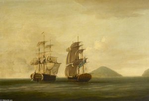 Hms 'pearl' Capturing The 'esperance' — Dominic Serres
