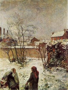 The Garden In Winter, Rue Carcel (also Known As Snow, Rue Carcel Ii) — Eugène Henri Paul Gauguin