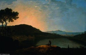 Lake Avernus And The Island Of Capri — Richard Wilson