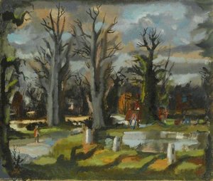 Winter Landscape, Near Lavenham — Rowland Suddaby, Realism