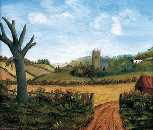 Landscape With Church — Joseph Baker Fountain