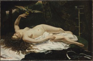 Woman With Parrot — Gustave Courbet, Realist Movement