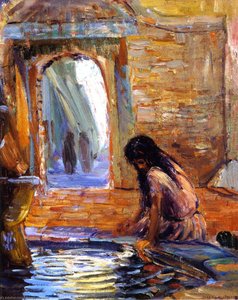 A Moments Reflection, The Sacred Garden, Mission San Juan Capistrano — Joseph Kleitsch