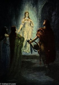 He saw a beautiful woman