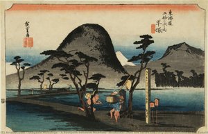 A Footpath Between Ricefield, Hiratsuka, From The Series The Fifty-three Stations Of The Tokaido (hoeido Edition) — Utagawa Hiroshige
