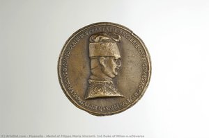 Medal of Filippo Maria Visconti, 3rd Duke of Milan\n\nObverse