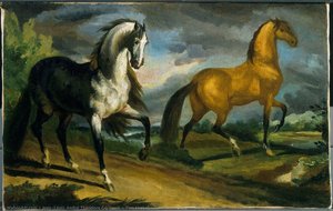 Two Horses — Théodore Géricault, Romanticism