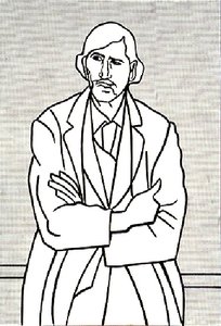 Manwithfoldedarms(cezanne) — Roy Lichtenstein
