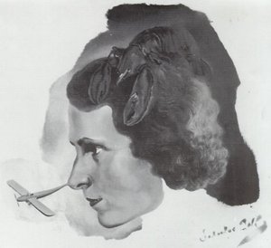Portrait Of Gala With A Lobster (portrait Of Gala With Aeroplane Nose), Circa 1934 — Salvador Dalí