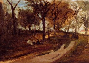 In The Forest, Saint-cloud (sketch) — Eugène Henri Paul Gauguin