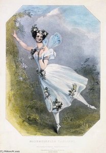 Marie Taglioni As Flore In Charles Didelot's Ballet Zephire Et Flore — Alfred Edward Chalon