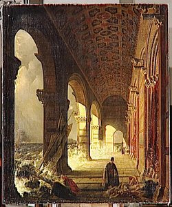 Vue D'un Cloitre Sur Les Bords De La Mediterranee, Pres De Carrare — Auguste De Forbin