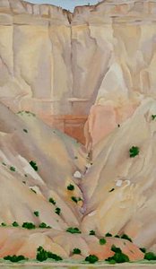 Cliffs Beyond Abiquiu, Dry Waterfall — Georgia O'keeffe